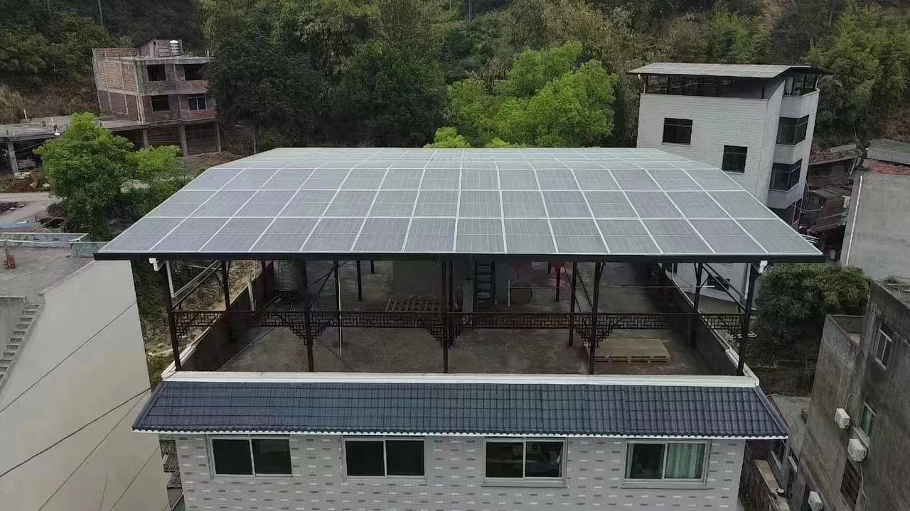 任丘15kw+10kwh自建别墅家庭光伏储能系统